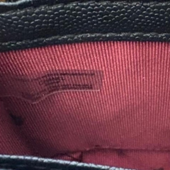 CC  beauty black makeup bag cosmetic chain quilted leather - Picture 6 of 9